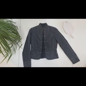 Embellished Gray Tahari Blazer